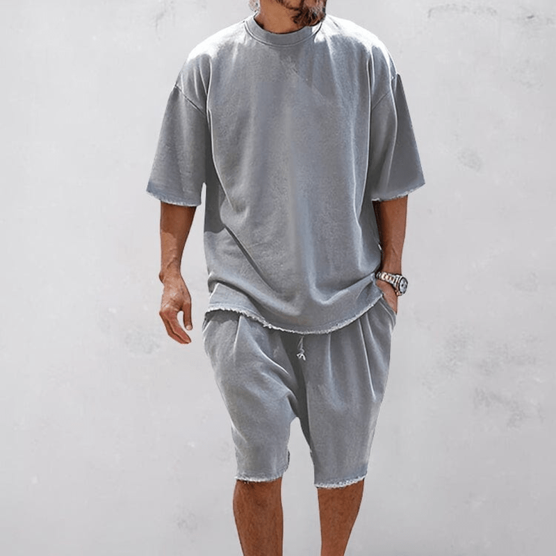 Mason Luxor Men Fashion Sets Mason | Men’s 100% Cotton T-Shirt & Shorts Set – Co-ord Loungewear Set Summer Essential