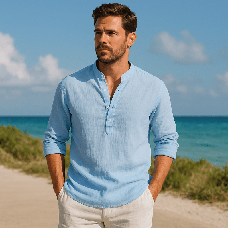 Mason Luxor Men Fashion Shirt Mason | Lightweight Linen Shirt for Men – Breathable Summer Beach Style