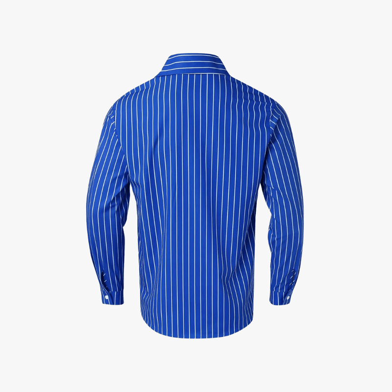 Mason Luxor Men Fashion Shirts & Tops Mason | Men Slim Fit Blue Striped Shirt