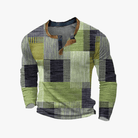 Mason Luxor Men Fashion Sweater Mason | Long Sleeve Retro Style Top for Men - Patchwork Look