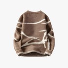 Mason Luxor Men Fashion Sweaters Mason | Abstract Print Teddy Fleece Jumper for Men – Streetwear Style
