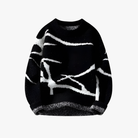 Mason Luxor Men Fashion Sweaters Mason | Abstract Print Teddy Fleece Jumper for Men – Streetwear Style