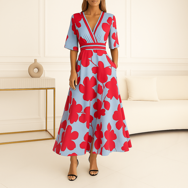 Mason Luxor Men Fashion Women Dresses Mason | Elegant Floral Maxi Dress