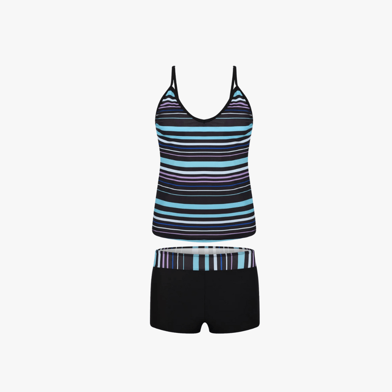 Mason Luxor Men Fashion Mason | Women’s Two Piece Swimwear Gradient Color Tankini Set Top with Shorts