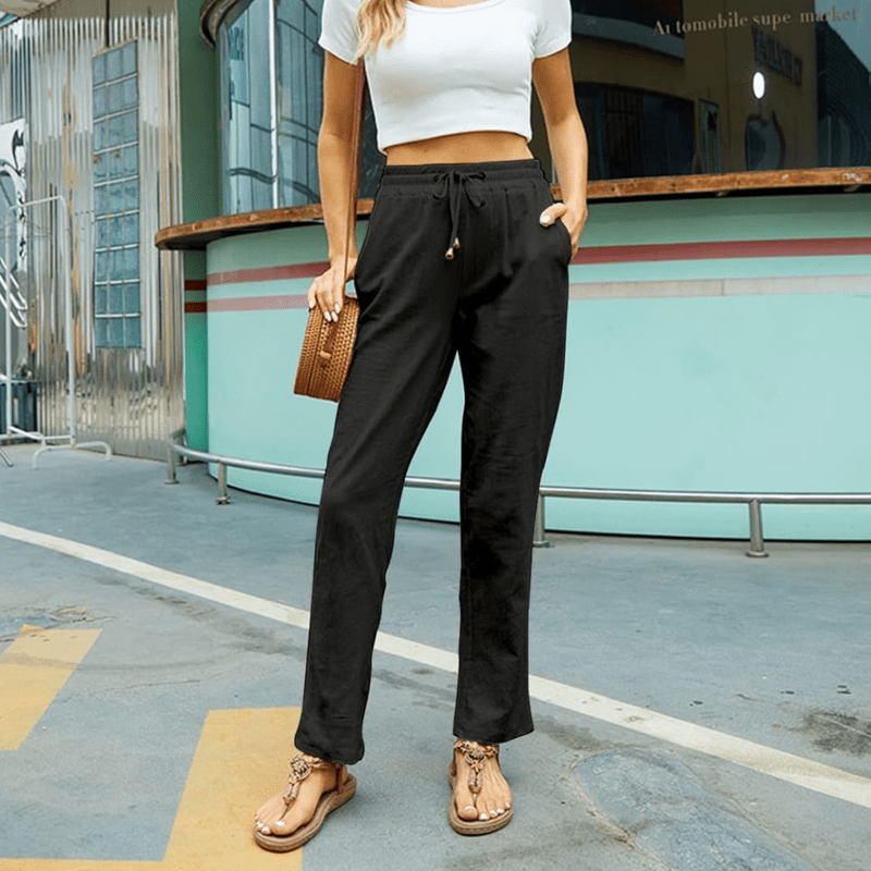Mason Luxor Men Fashion Mason | Women's Trousers Casual Cotton Linen Pants Elasticated Waist Pants