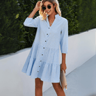 Mason Luxor Men Fashion Mason | Gingham Button-Up Summer Mini Dress – Breezy & Light beach vibe