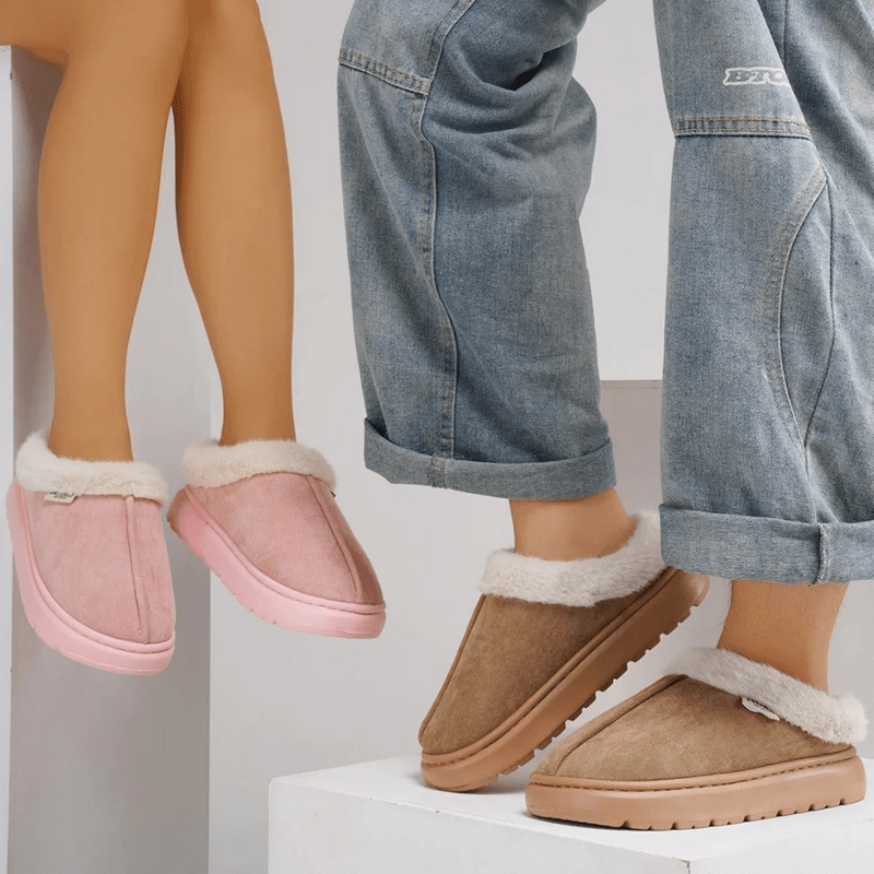 Mason Luxor Men Fashion Mason | Women's Micro Suede Fuzzy Plush Lined Slippers with Cozy Memory Foam