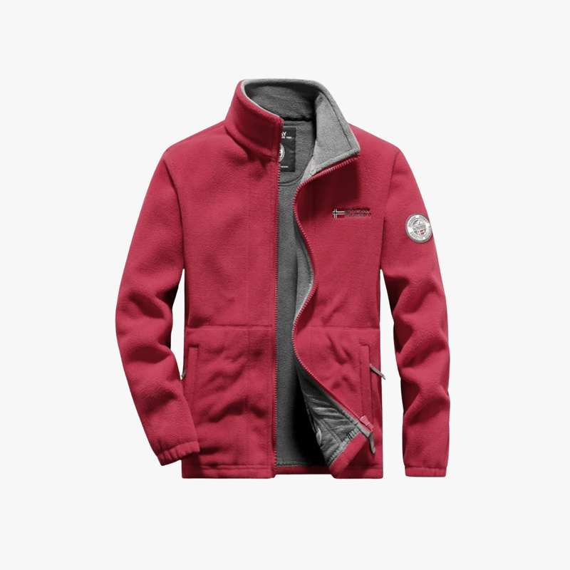 Mason Luxor Men Fashion Nordic Trail Fleece Jacket – Warm Winter Outdoor Full-Zip
