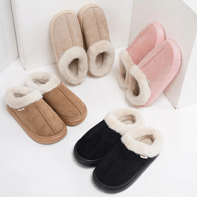 Mason Luxor Men Fashion Mason | Women's Micro Suede Fuzzy Plush Lined Slippers with Cozy Memory Foam