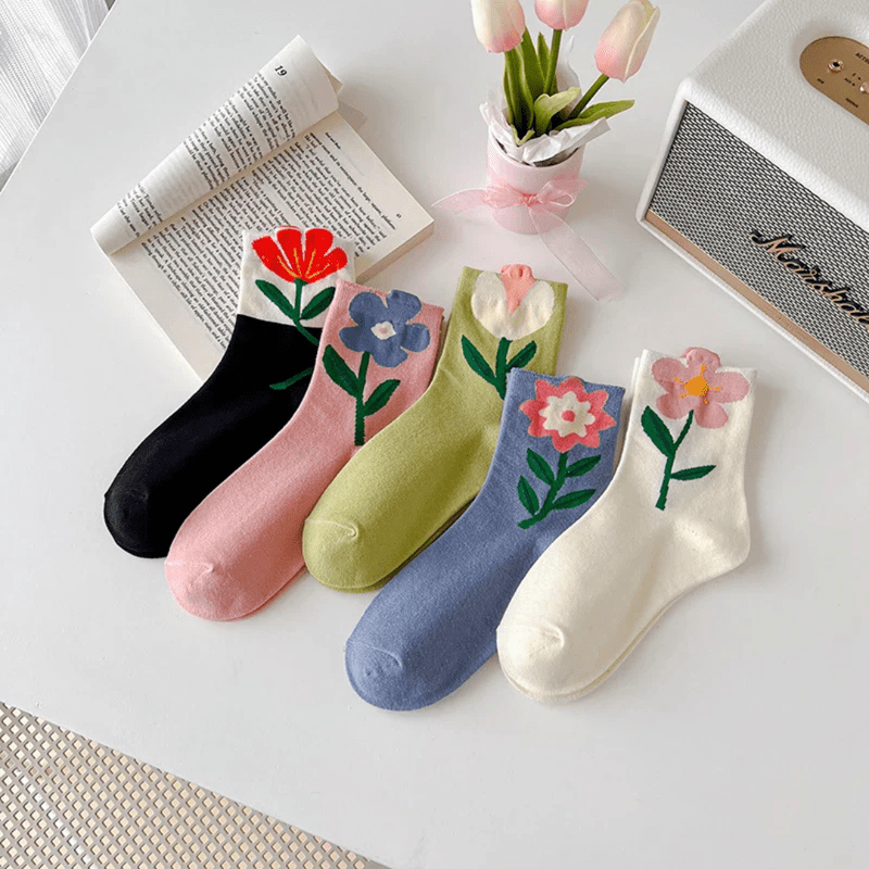 Mason Luxor Men Fashion Mason | Cute Spring Flower Socks for Her - Women’s Garden-Inspired Ankle Socks