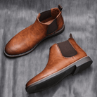 Mason Luxor Men Fashion Mason | Chelsea Boots Men Polished Leather Dress Boots Stylish Classic Retro Slip On Boots for Men