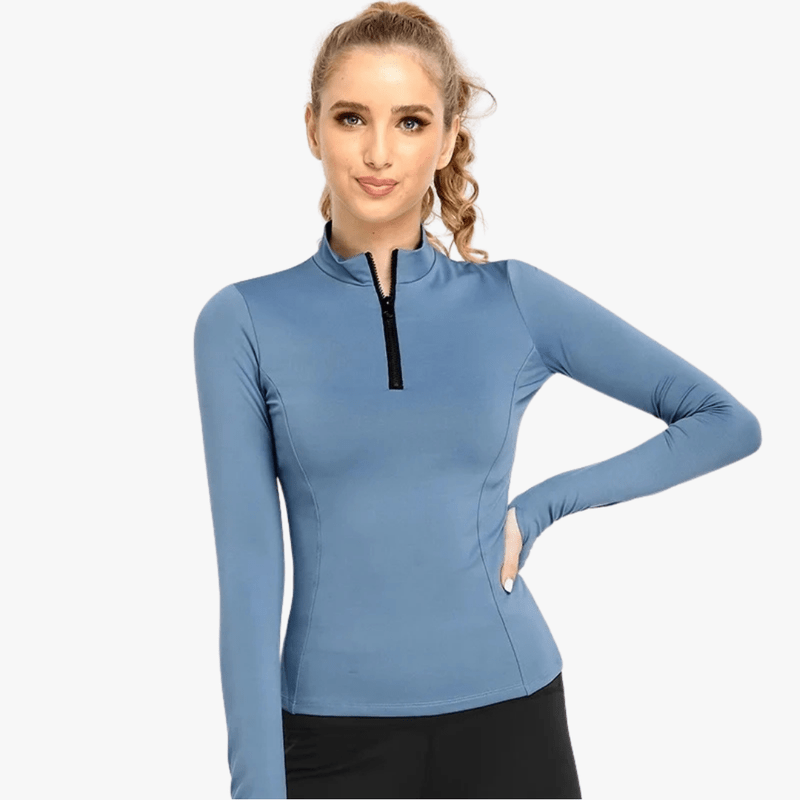 Mason Luxor Men Fashion Mason | Women Equestrian & Sports Base Layer – Long Sleeve Zip Top - Ideal for Horse Riding, Gym & Running