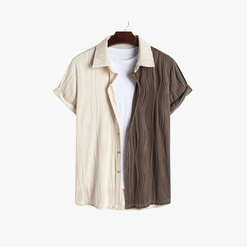Mason Luxor Men Fashion Mason | Half-and-half Contrast Shirt