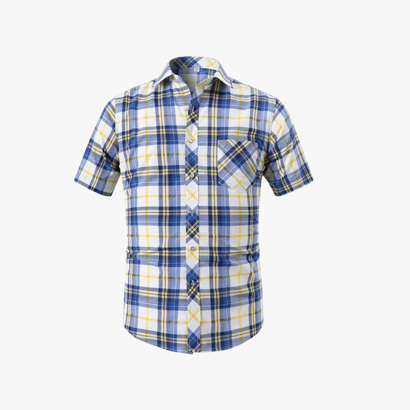 Mason Luxor Men Fashion Mason | Short Sleeve Plaid Shirt