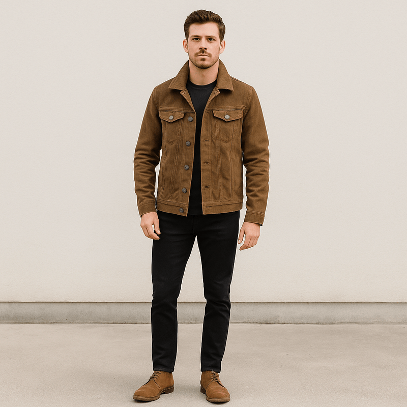 Mason Luxor Men Fashion Mason | Corduroy Trucker Jacket Men - Classic Casual Fit