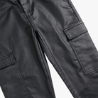 Mason Luxor Men Fashion Mason | Men’s Black Coated Denim Cargo Trousers – Streetwear Punk Style