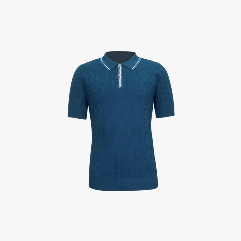 Mason Luxor Men Fashion Mason | Men's Waffle Knit Short Sleeve Casual Polo Shirts