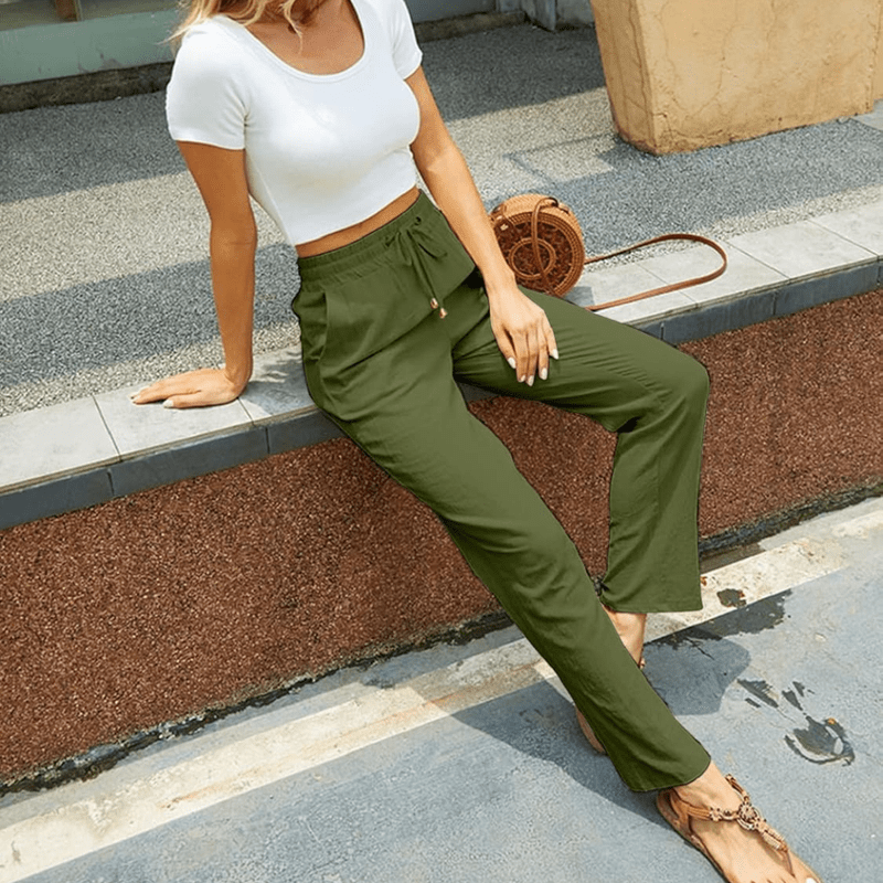 Mason Luxor Men Fashion Mason | Women's Trousers Casual Cotton Linen Pants Elasticated Waist Pants