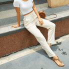 Mason Luxor Men Fashion Mason | Women's Trousers Casual Cotton Linen Pants Elasticated Waist Pants
