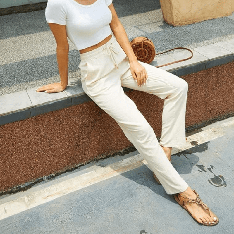 Mason Luxor Men Fashion Mason | Women's Trousers Casual Cotton Linen Pants Elasticated Waist Pants