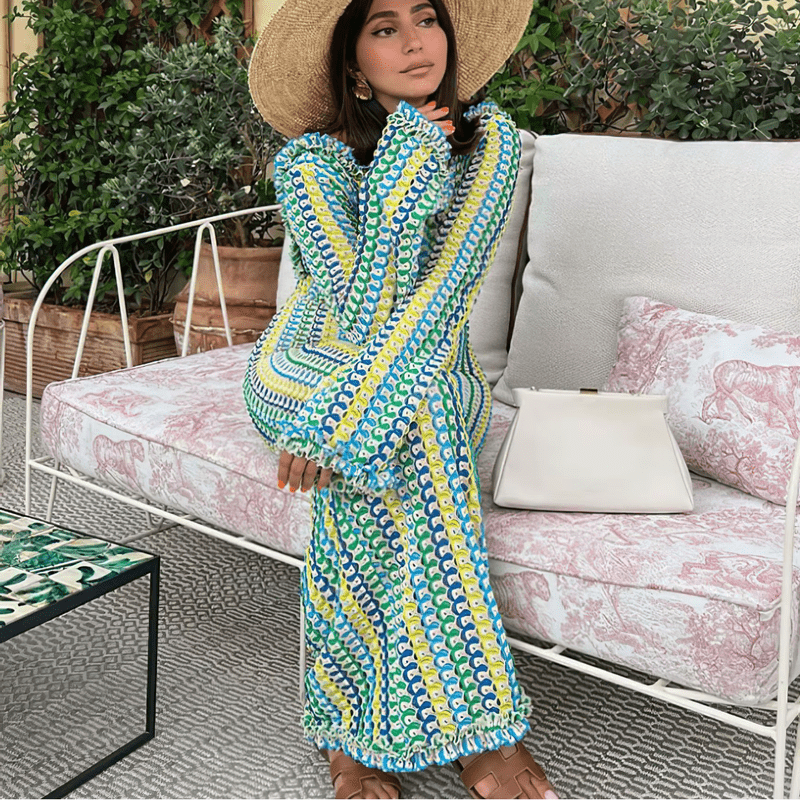 Mason Luxor Men Fashion Mason | Lace Knit Maxi Dress – Summer Beach Cover