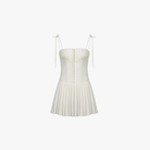 Mason Luxor Men Fashion Mason | Fashion Chic Fold White Pleated Dress Dresses Summer Female
