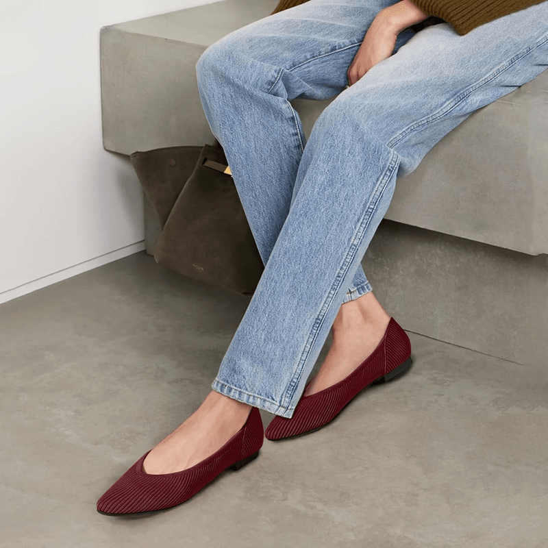 Mason Luxor Men Fashion Mason | Women's Flats Shoes Pointed Toe Knit Ballet Comfortable Dressy Slip On Flat