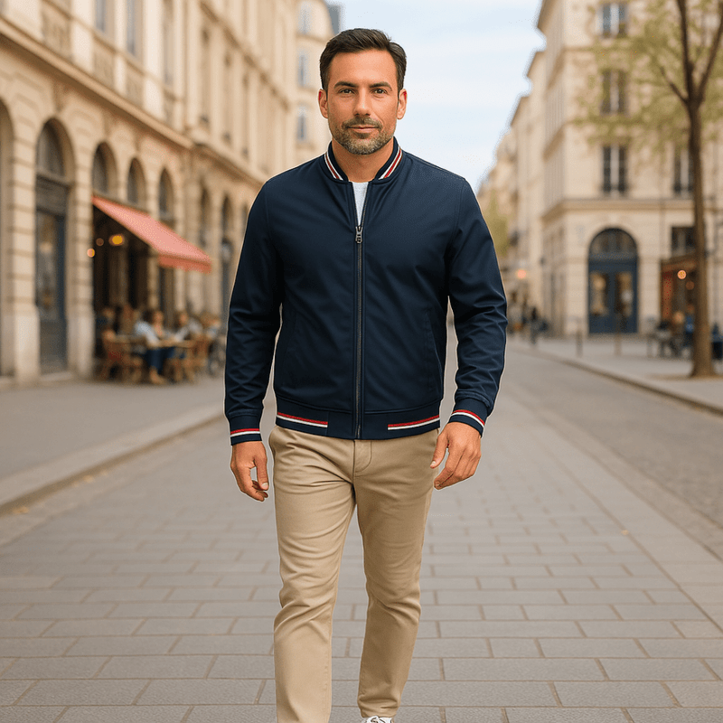 Mason Luxor Men Fashion Mason | Classic Bomber Jacket – Lightweight Zip-Up Windbreaker
