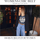 Mason Luxor Men Fashion Mason | 3 Pack Women's Leather Belt with Gold Buckle Ladies Waist Belts for Jeans & Pants