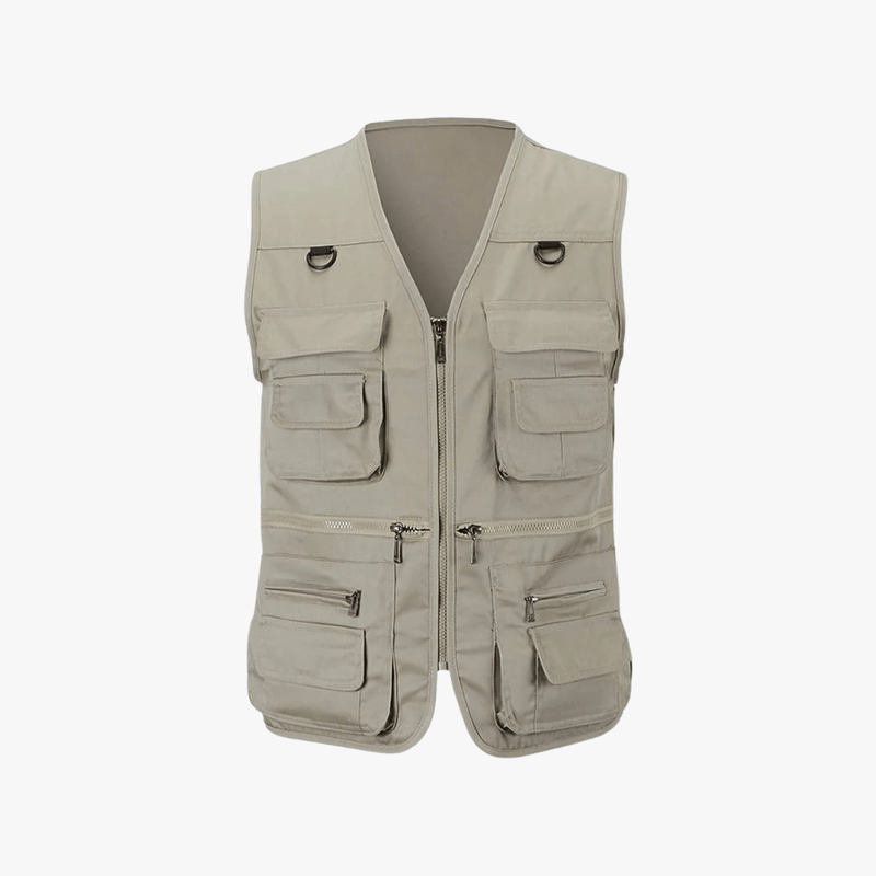 Mason Luxor Men Fashion Mason | Men's Fishing Vest Utility Safari Travel Vest with Pockets Outdoor Work Photo Cargo Fly Summer Vest