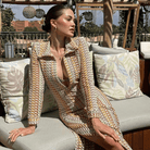 Mason Luxor Men Fashion Mason | Lace Knit Maxi Dress – Summer Beach Cover - 2025 Summer Trend