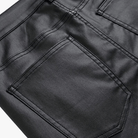 Mason Luxor Men Fashion Mason | Men’s Black Coated Denim Cargo Trousers – Streetwear Punk Style