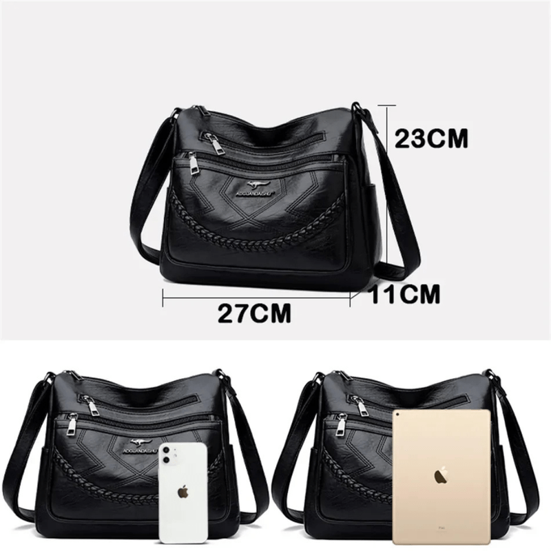 Mason Luxor Men Fashion Mason | Women Leather Shoulder Bag – Classic Style with Pockets Extra Storage