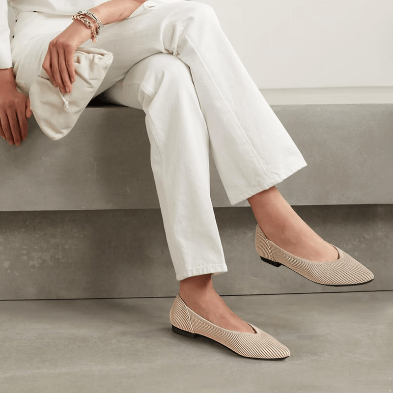 Mason Luxor Men Fashion Mason | Women's Flats Shoes Pointed Toe Knit Ballet Comfortable Dressy Slip On Flat