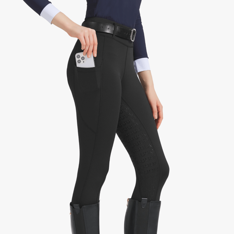 Mason Luxor Men Fashion Mason | Women Horse Riding Leggings Riding Tights Equestrian Breeches with Phone Pockets - Full Seat Silicone