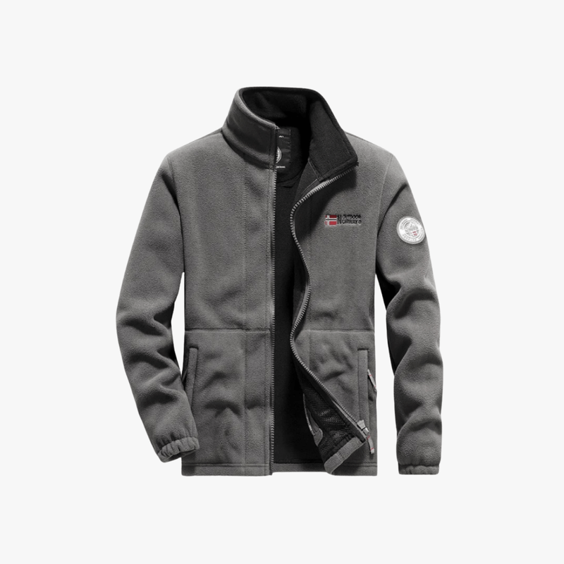 Mason Luxor Men Fashion Nordic Trail Fleece Jacket – Warm Winter Outdoor Full-Zip