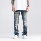 Mason Luxor Men Fashion Mason | Blue Speckle Flare Jeans Men