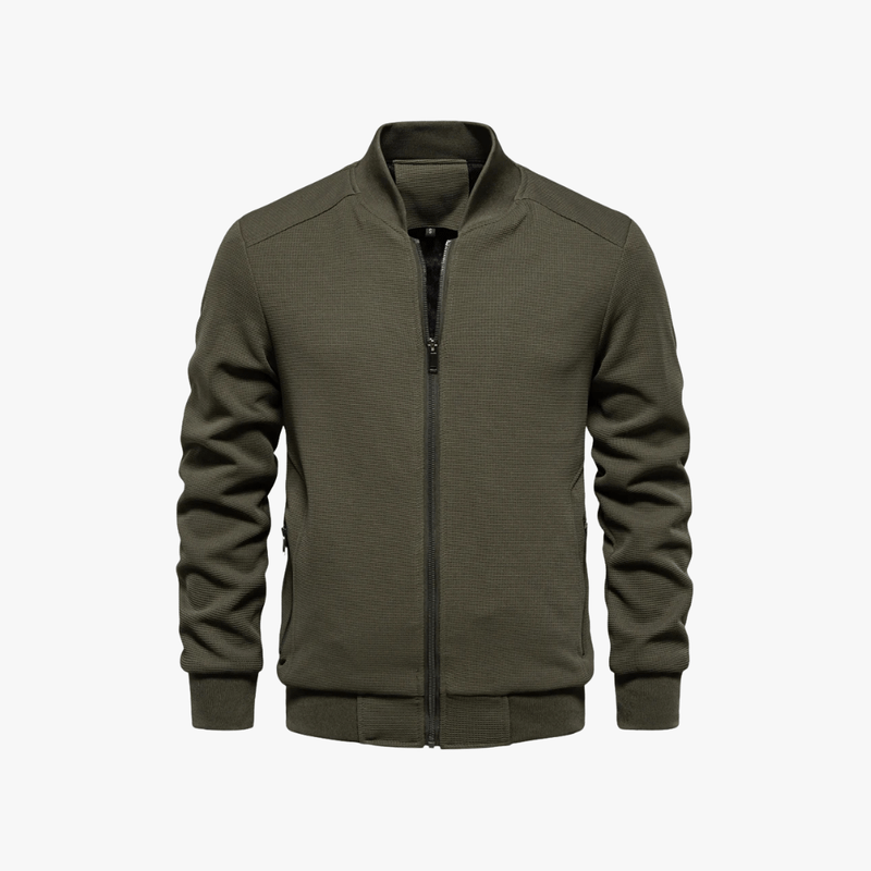 Mason Luxor Men Fashion Mason | Men Waffle Bomber Jacket – Lightweight & Breathable - Textured Knit