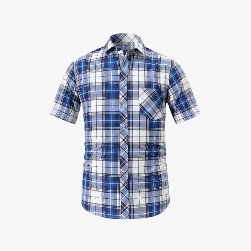 Mason Luxor Men Fashion Mason | Short Sleeve Plaid Shirt
