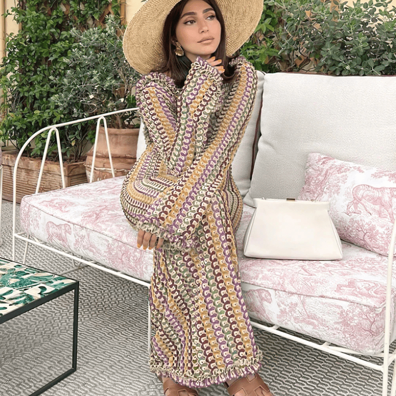 Mason Luxor Men Fashion Mason | Lace Knit Maxi Dress – Summer Beach Cover