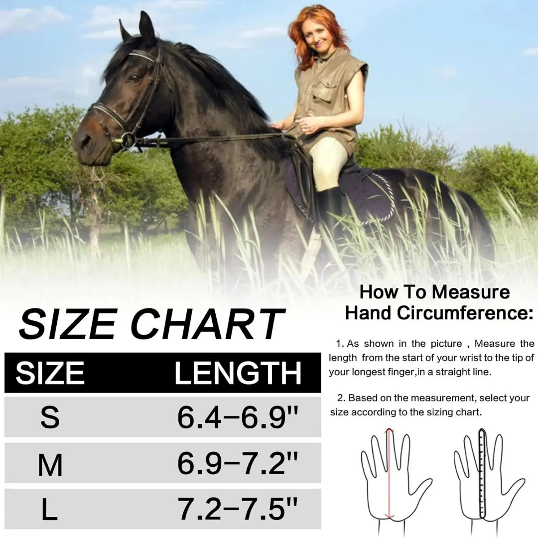 Mason Luxor Men Fashion Mason | Ladies Horse Riding Gloves - Women Equestrian Black Stretch Fabric Silicone