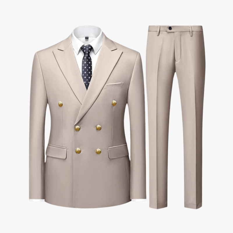 Mason Luxor Men Fashion Mason | Mens 2 Piece Double Breasted Suit Slim Fit Tuxedo Blazer and Pants for Wedding Prom Homecoming