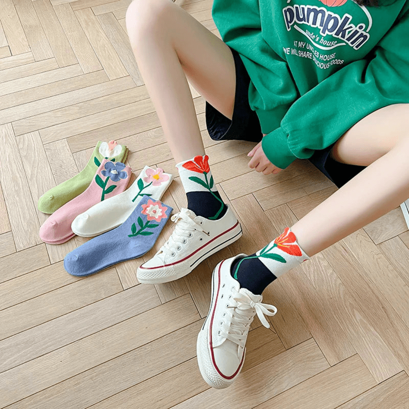 Mason Luxor Men Fashion Mason | Cute Spring Flower Socks for Her - Women’s Garden-Inspired Ankle Socks