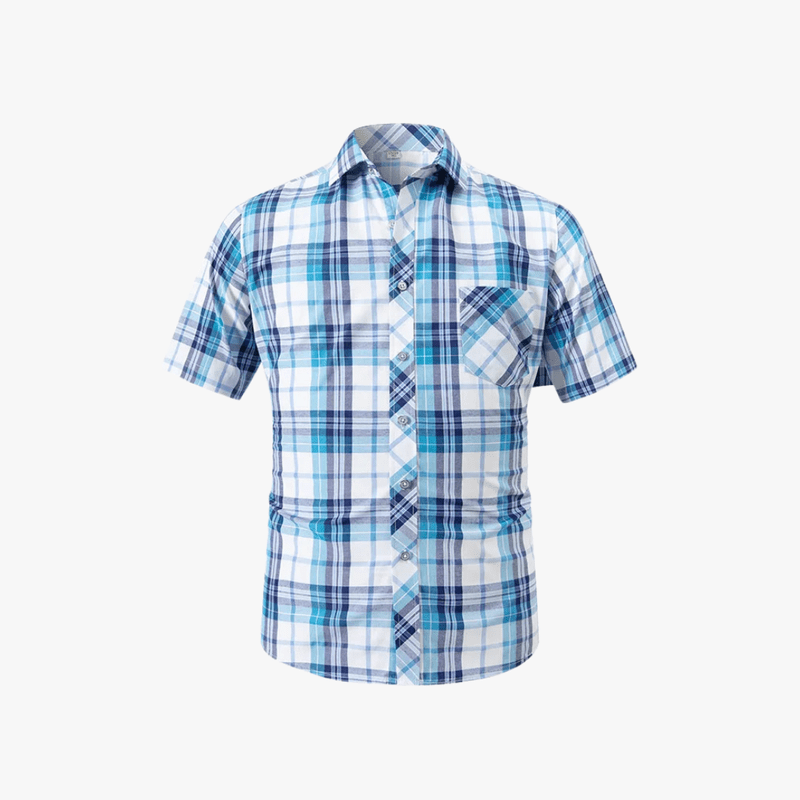 Mason Luxor Men Fashion Mason | Short Sleeve Plaid Shirt