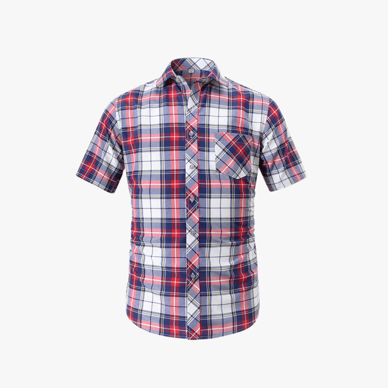 Mason Luxor Men Fashion Mason | Short Sleeve Plaid Shirt