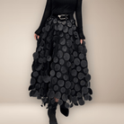 Mason Luxor Men Fashion Mason | Elegant High Waist Mesh Circle Skirt – Maxi Length - Gothic Glam
