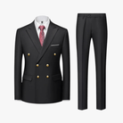 Mason Luxor Men Fashion Mason | Mens 2 Piece Double Breasted Suit Slim Fit Tuxedo Blazer and Pants for Wedding Prom Homecoming