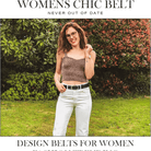Mason Luxor Men Fashion Mason | 3 Pack Women's Leather Belt with Gold Buckle Ladies Waist Belts for Jeans & Pants