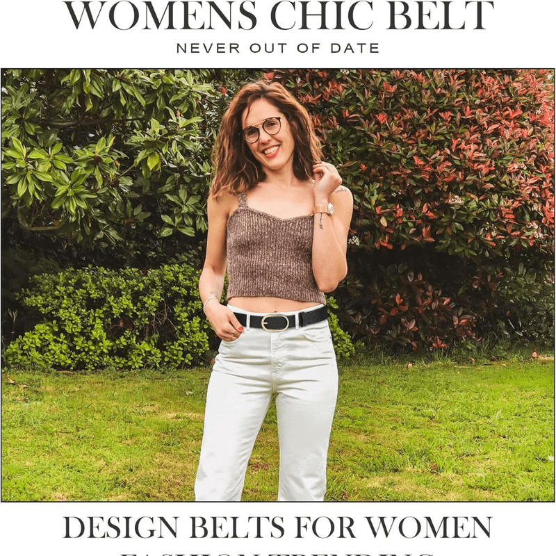 Mason Luxor Men Fashion Mason | 3 Pack Women's Leather Belt with Gold Buckle Ladies Waist Belts for Jeans & Pants