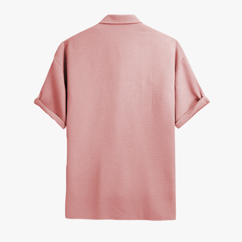 Mason Luxor Men Fashion Mason | Men Waffle Short Sleeve Shirt